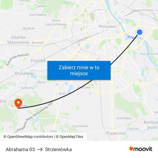 Abrahama 03 to Strzeniówka map