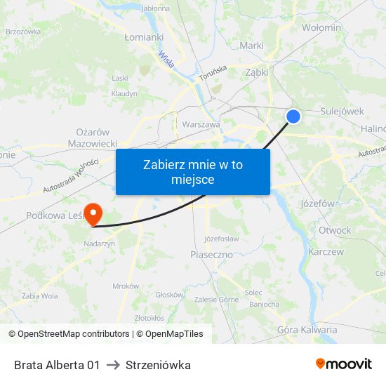 Brata Alberta 01 to Strzeniówka map