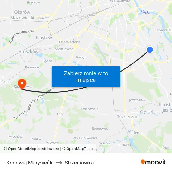 Królowej Marysieńki to Strzeniówka map