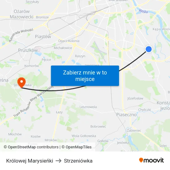 Królowej Marysieńki to Strzeniówka map