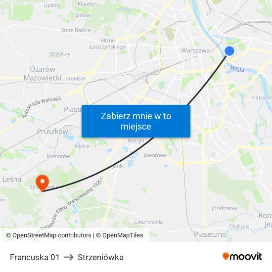 Francuska 01 to Strzeniówka map