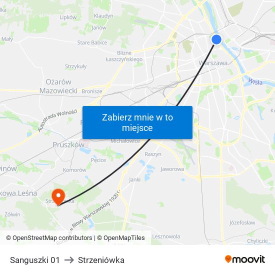 Sanguszki 01 to Strzeniówka map