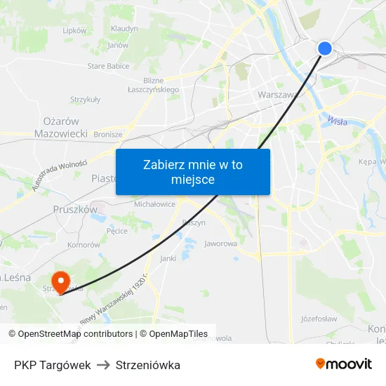 PKP Targówek to Strzeniówka map