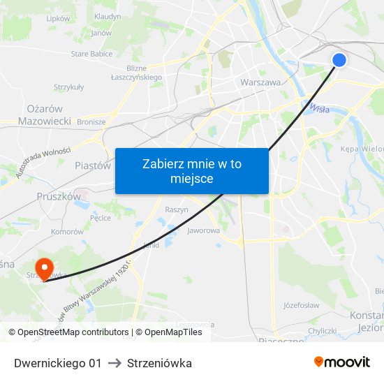 Dwernickiego 01 to Strzeniówka map