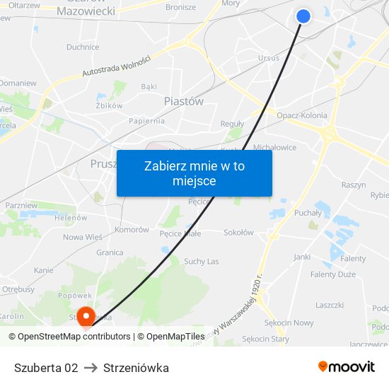 Szuberta 02 to Strzeniówka map