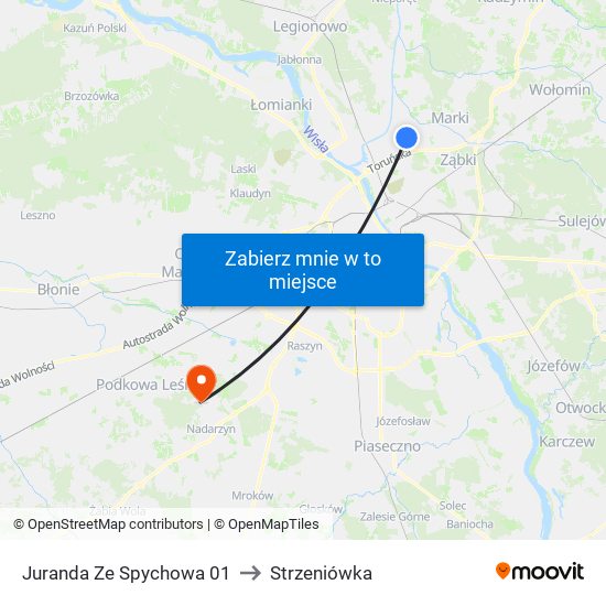 Juranda Ze Spychowa 01 to Strzeniówka map