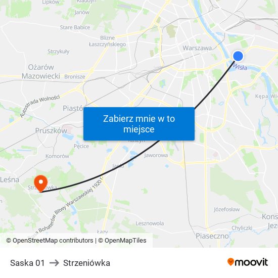 Saska 01 to Strzeniówka map