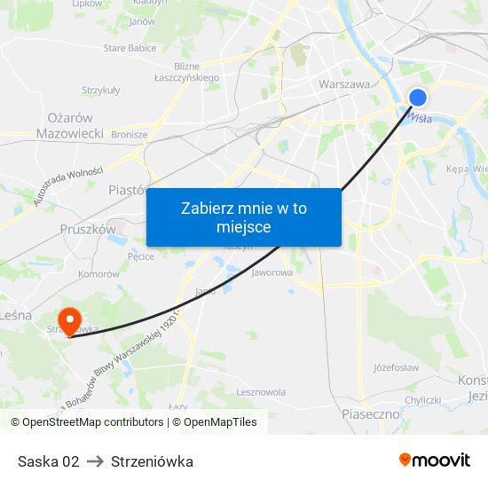 Saska 02 to Strzeniówka map