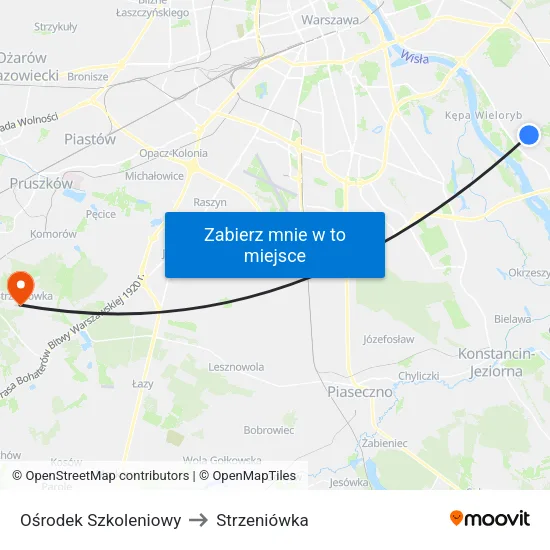 Ośrodek Szkoleniowy to Strzeniówka map