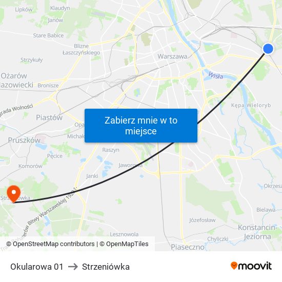 Okularowa 01 to Strzeniówka map