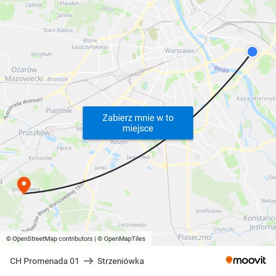 CH Promenada 01 to Strzeniówka map