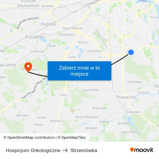 Hospicjum Onkologiczne to Strzeniówka map