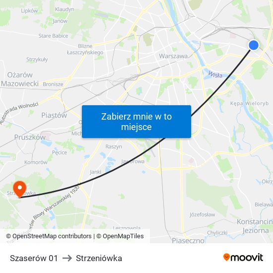 Szaserów 01 to Strzeniówka map