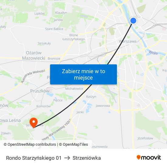 Rondo Starzyńskiego 01 to Strzeniówka map