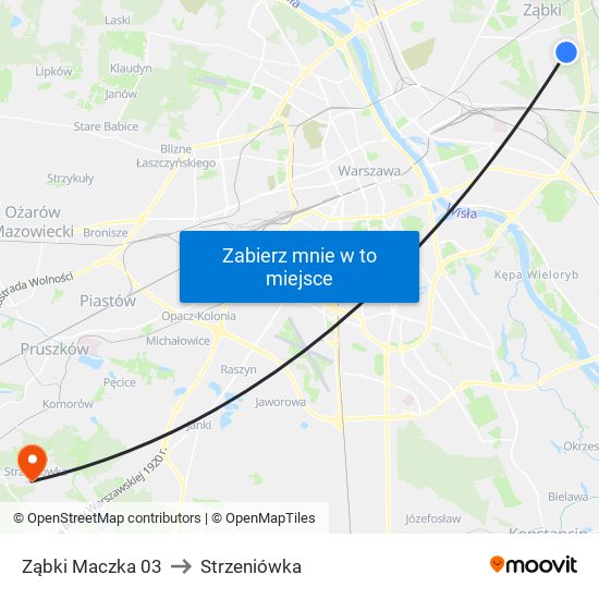 Ząbki Maczka 03 to Strzeniówka map