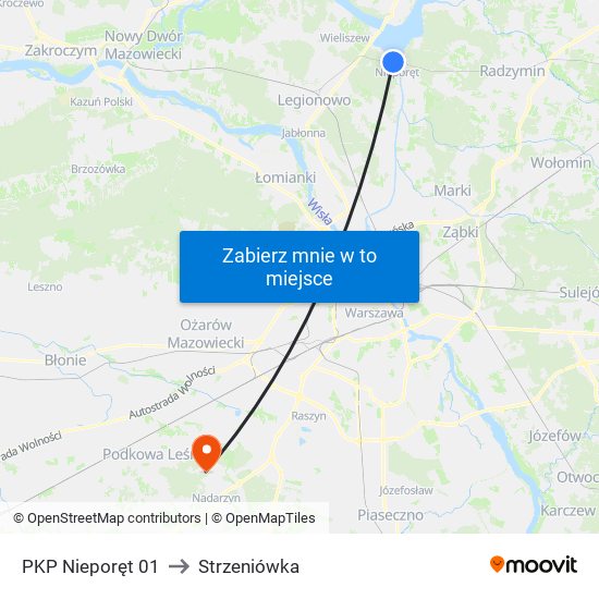 PKP Nieporęt 01 to Strzeniówka map