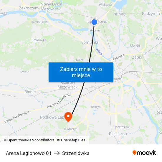 Arena Legionowo 01 to Strzeniówka map