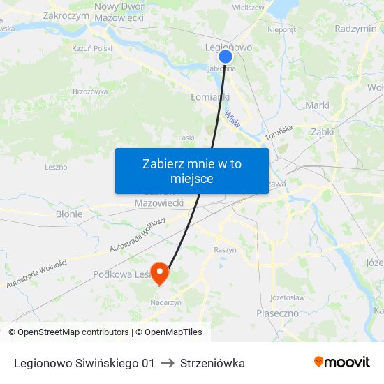 Legionowo Siwińskiego 01 to Strzeniówka map