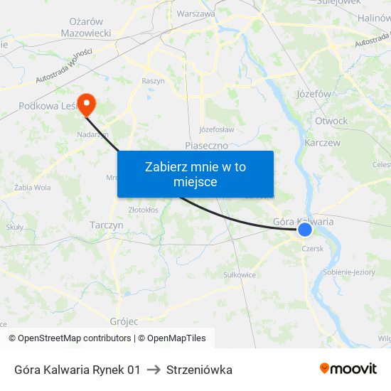 Góra Kalwaria Rynek 01 to Strzeniówka map