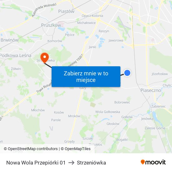 Nowa Wola Przepiórki 01 to Strzeniówka map