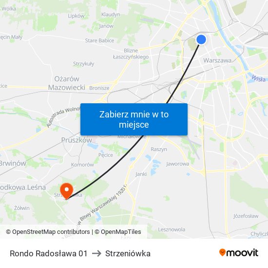 Rondo Radosława 01 to Strzeniówka map