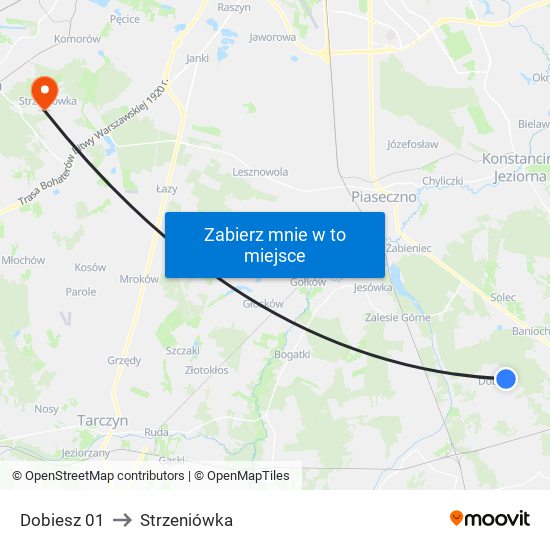 Dobiesz 01 to Strzeniówka map