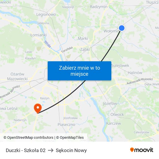 Duczki - Szkoła 02 to Sękocin Nowy map