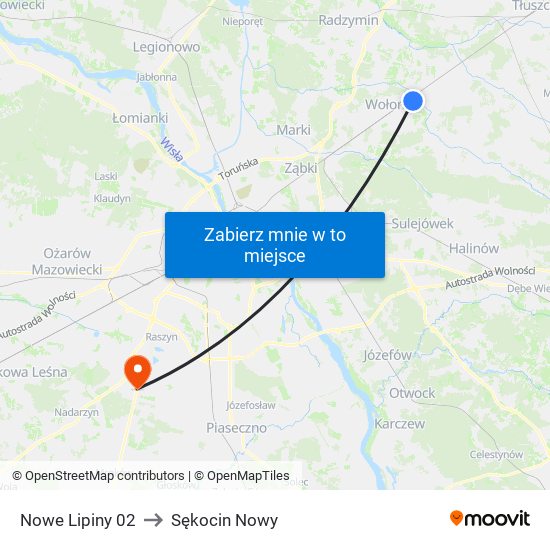 Nowe Lipiny 02 to Sękocin Nowy map