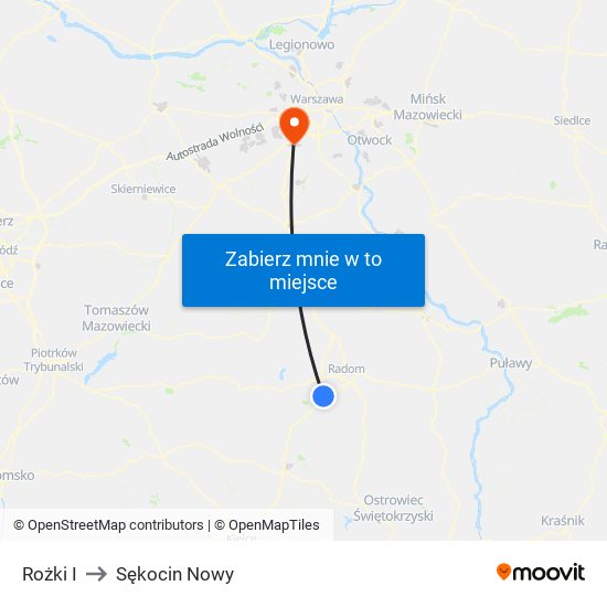 Rożki I to Sękocin Nowy map