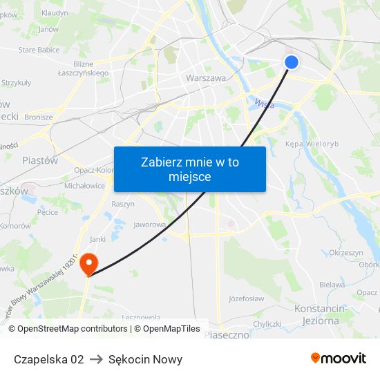 Czapelska 02 to Sękocin Nowy map