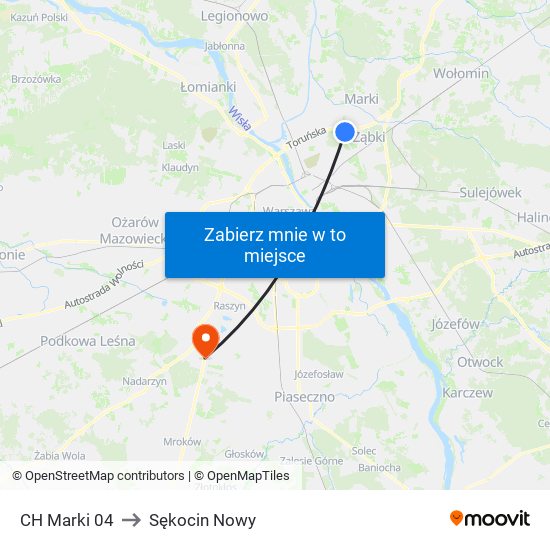 CH Marki 04 to Sękocin Nowy map