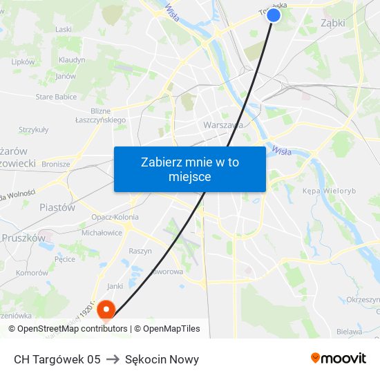 CH Targówek 05 to Sękocin Nowy map