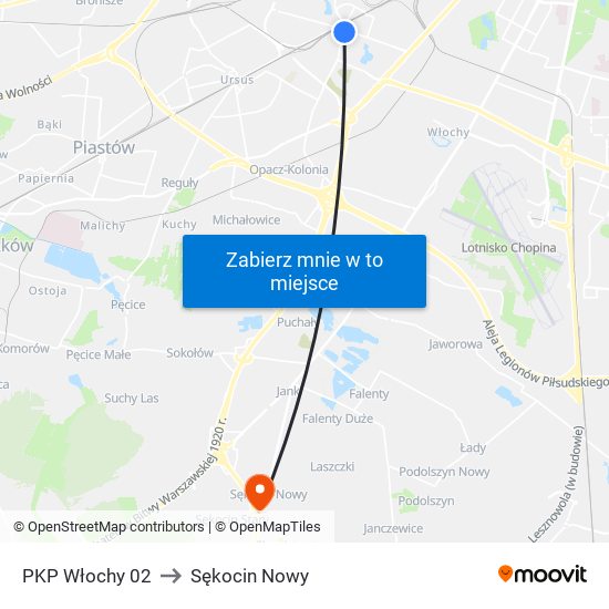 PKP Włochy 02 to Sękocin Nowy map