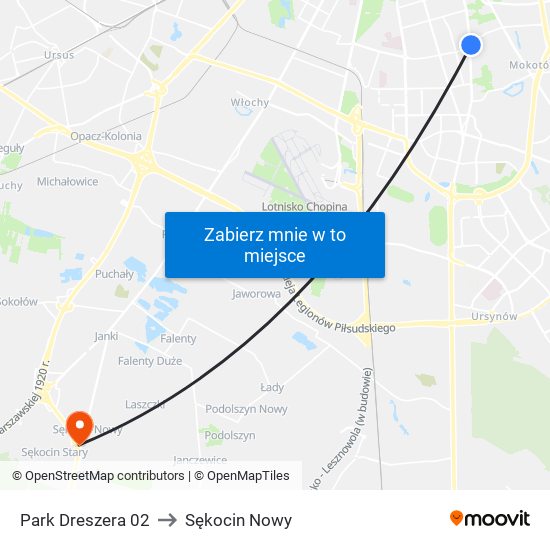 Park Dreszera 02 to Sękocin Nowy map