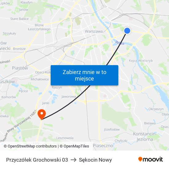 Przyczółek Grochowski 03 to Sękocin Nowy map