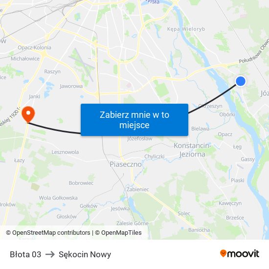 Błota 03 to Sękocin Nowy map