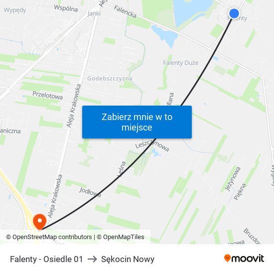 Falenty - Osiedle 01 to Sękocin Nowy map