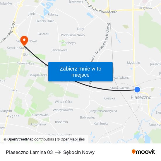 Piaseczno Lamina 03 to Sękocin Nowy map