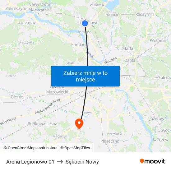 Arena Legionowo 01 to Sękocin Nowy map