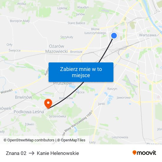 Znana 02 to Kanie Helenowskie map