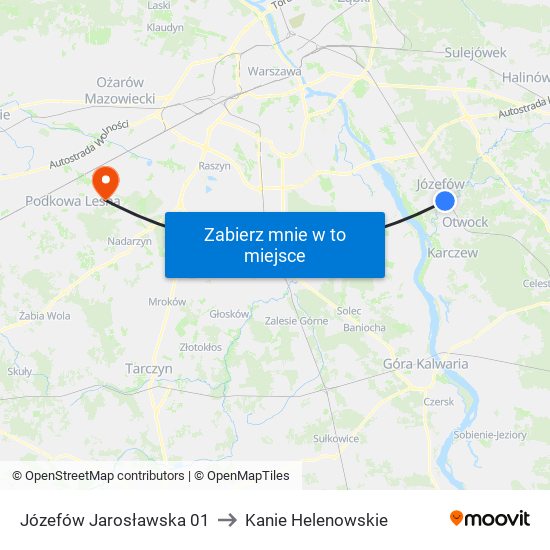 Józefów Jarosławska 01 to Kanie Helenowskie map