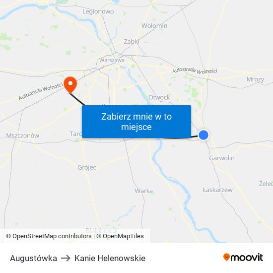 Augustówka to Kanie Helenowskie map