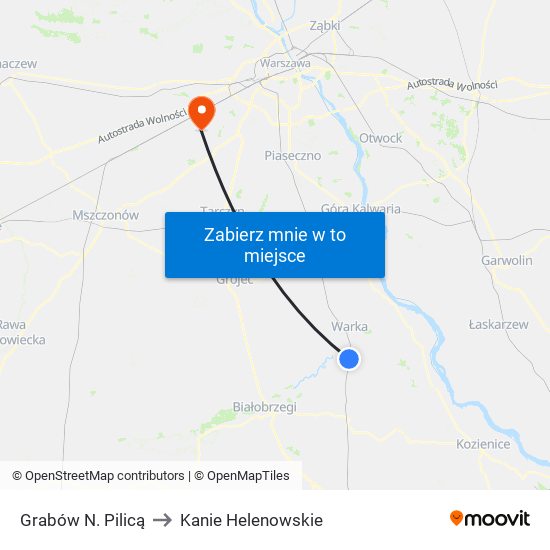 Grabów N. Pilicą to Kanie Helenowskie map