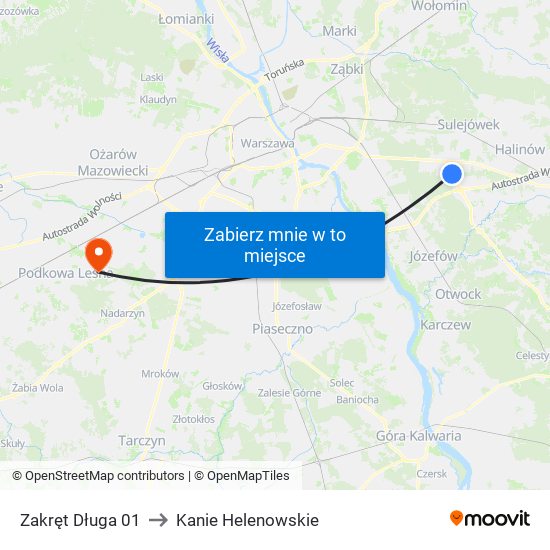 Zakręt Długa 01 to Kanie Helenowskie map