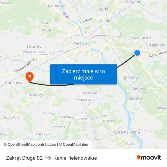 Zakręt Długa 02 to Kanie Helenowskie map