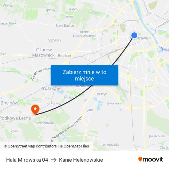 Hala Mirowska 04 to Kanie Helenowskie map