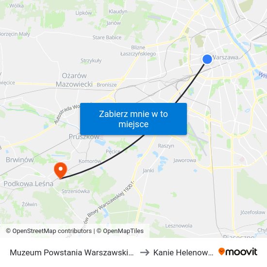 Muzeum Powstania Warszawskiego to Kanie Helenowskie map