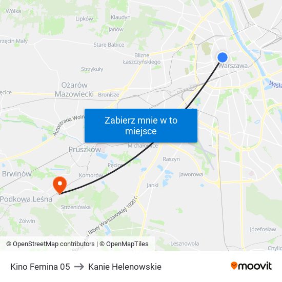 Kino Femina 05 to Kanie Helenowskie map
