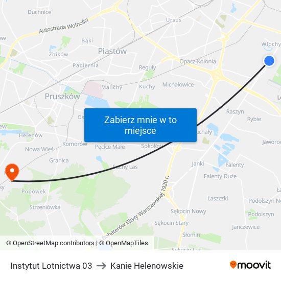 Instytut Lotnictwa 03 to Kanie Helenowskie map
