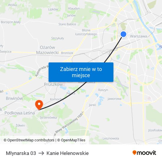 Młynarska 03 to Kanie Helenowskie map